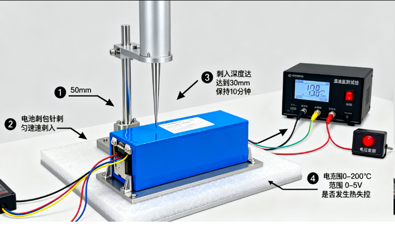 電池包針刺試驗檢測標(biāo)準(zhǔn)